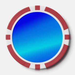 Jetons De Poker Eau claire bleu cuivre pastel abstrait