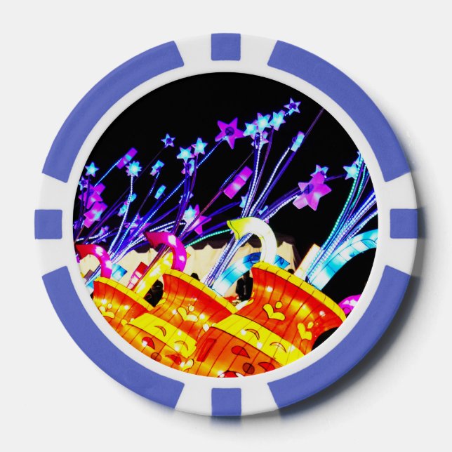 Jetons De Poker Éclats d'étoiles joyeux  (Recto)