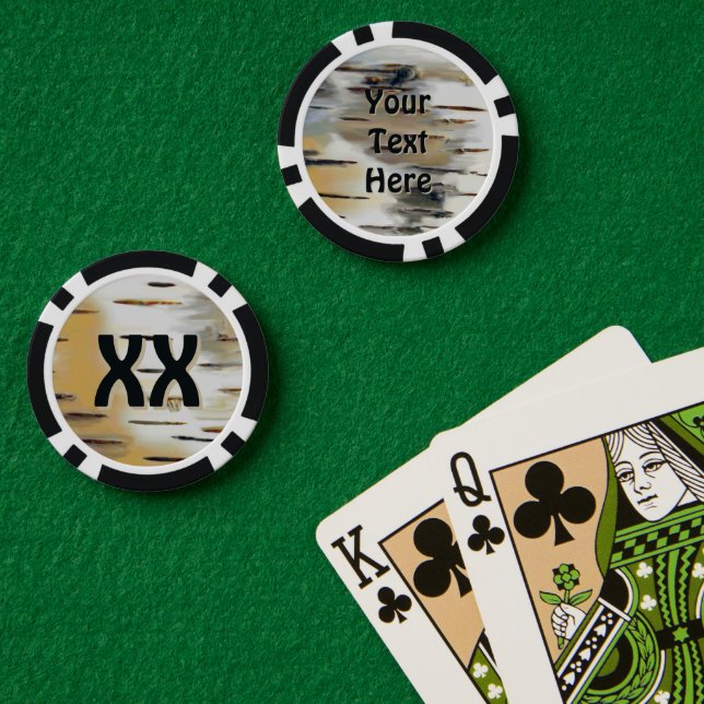 Jetons De Poker Écorce de bouleau (Table de poker (double))
