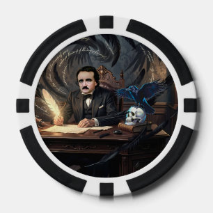Jetons De Poker Edgar A. Poe composant Le Corbeau dans des rêves g