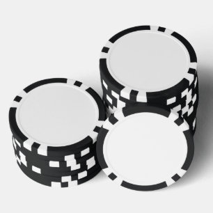 Jetons De Poker Edite logo photo texte noir et blanc