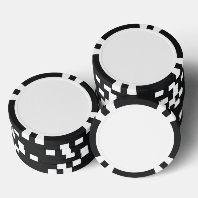 Jetons De Poker Edite logo photo texte noir et blanc (Empiler)
