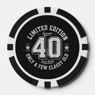 Jetons De Poker Édition Limitée Anniversaire Incroyable 40 Ans