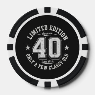 Jetons De Poker Édition Limitée Anniversaire Incroyable 40 Ans