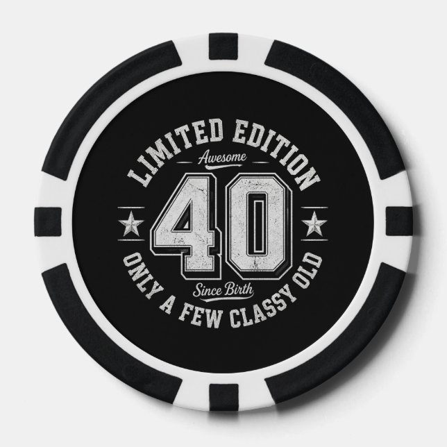 Jetons De Poker Édition Limitée Anniversaire Incroyable 40 Ans (Recto)