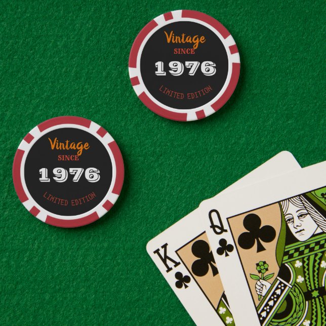 Jetons De Poker Édition limitée Cadeau d'anniversaire 50 ans - Vin (Table de poker (double))