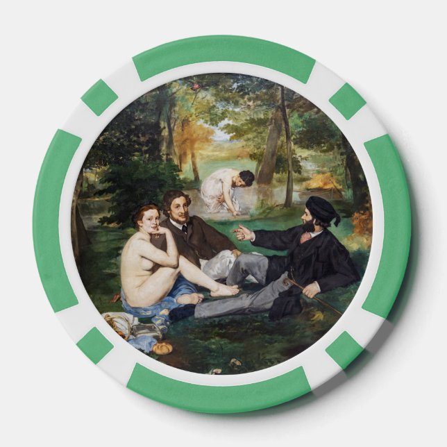 Jetons De Poker Edouard Manet - Le déjeuner sur l'herbe (Verso)