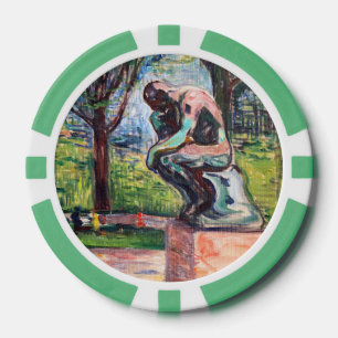 Jetons De Poker Edvard Munch - Le Penseur par Rodin