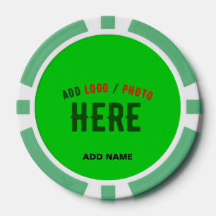 JETONS DE POKER ÉLÉGANT MODERNE PERSONNALISÉ LIME VERT VÉRIFIÉ MAR