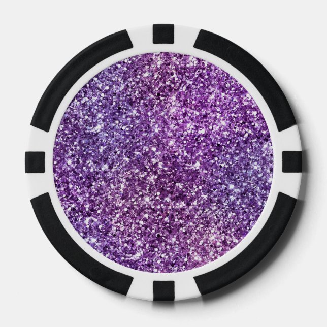 Jetons De Poker Élégant motif chic abstrait violet (Recto)