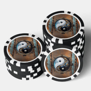 Jetons De Poker Élégant signe du Yin yang