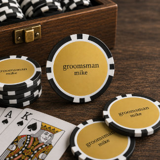 Jetons De Poker Élégants Cadeaux Personnalisés pour Garçons d'Honn