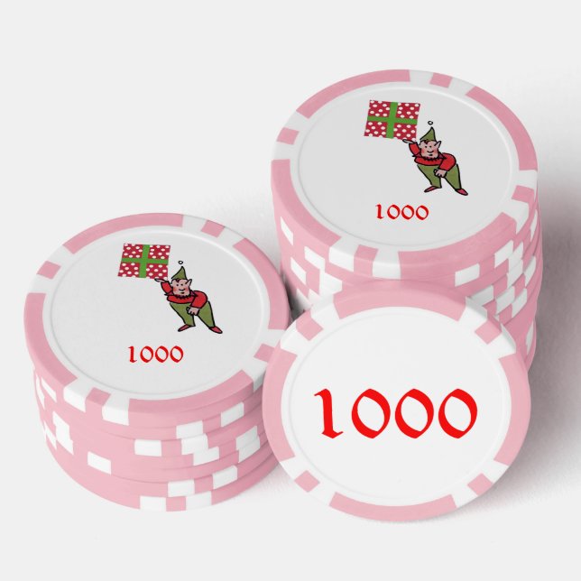 Jetons De Poker Elf w Polka Dot Cadeau rose 1000 puce de poker ray (Empiler)