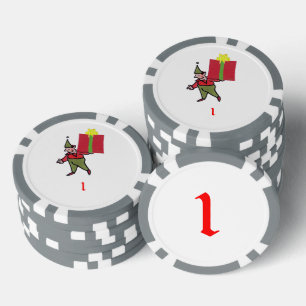 Jetons De Poker Elfe avec Red Box gris 1 puce de poker rayé