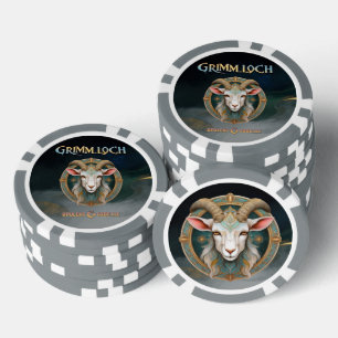 Jetons De Poker Emblème de chèvre de Grimmloch Jeu de rôle fantast