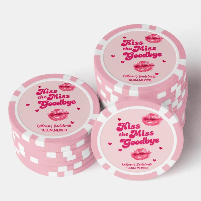 Jetons De Poker Embrasser la fille manquée adieu voyage de filles  (Empiler)