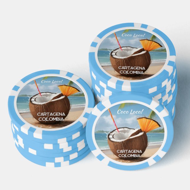 Jetons De Poker Emplacement personnalisé Coco Loco (Empiler)
