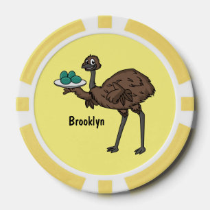 Jetons De Poker Emu avec dessin animé d'oeufs