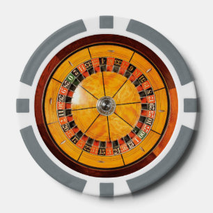 Jetons de poker en bois classiques de roue de