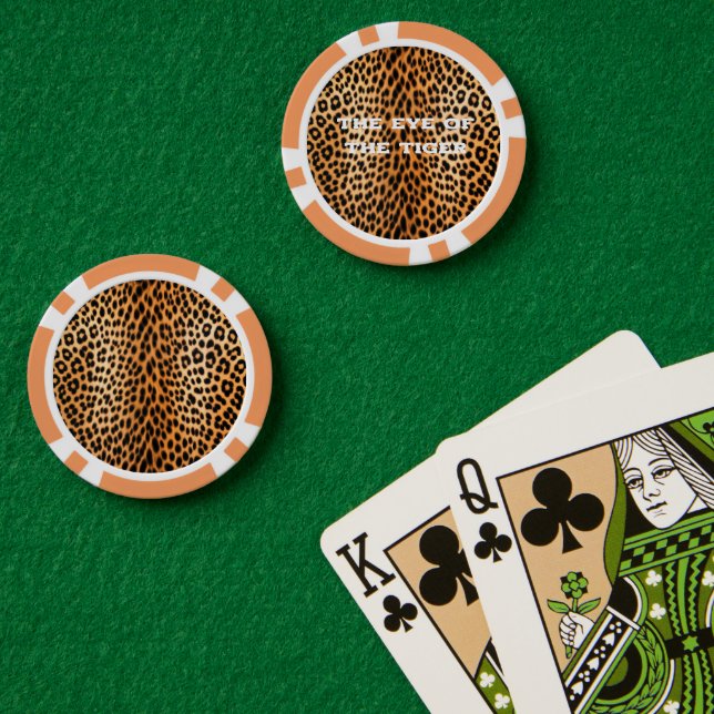Jetons De Poker Énergie de Léopard Sauvage – Mode audacieuse à imp (Table de poker (double))