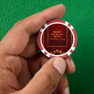 Jetons De Poker Enterrement de vie de garçon au casino Red And Gol