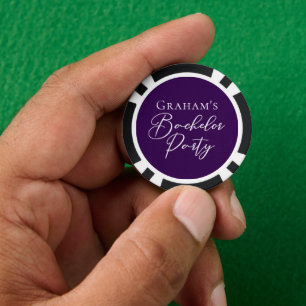 Jetons De Poker Enterrement de vie de garçon violet foncé personna