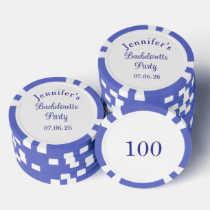 Jetons De Poker Enterrement de vie de jeune fille Rétro Moderne Bl
