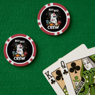 Jetons De Poker Équipage Boo Boo fantôme infirmière Halloween épou
