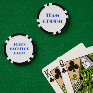Jetons De Poker Équipe Bleu Royal pour l'Enterrement de Vie de Gar