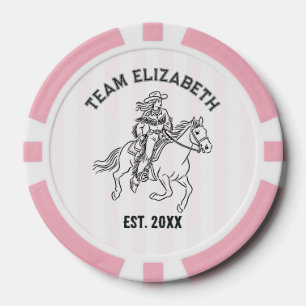 Jetons De Poker Équipe de la mariée Nashville Cowgirl Photo Enterr