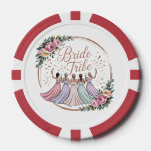 Jetons De Poker Équipe de la Mariée Nom Personnalisé Enterrement d