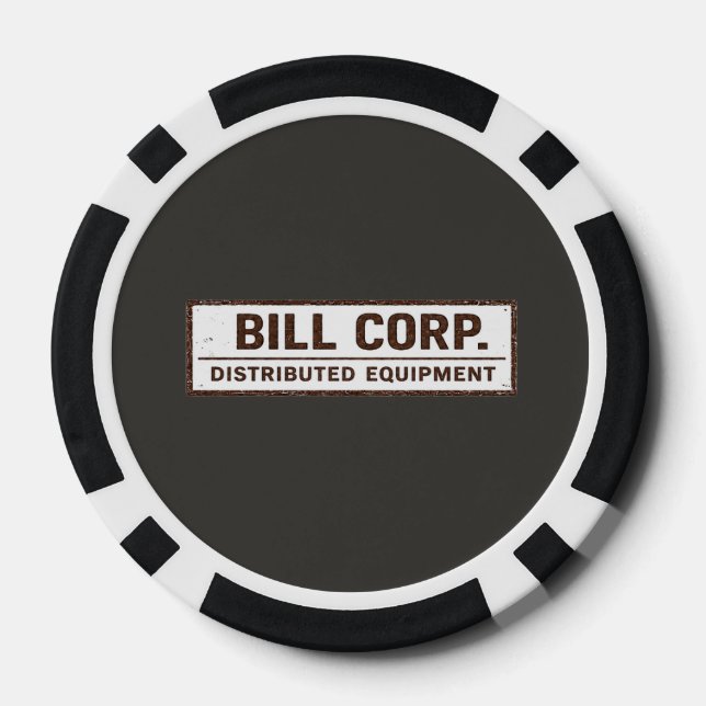 Jetons De Poker Équipement distribué par Bill Corps (Verso)