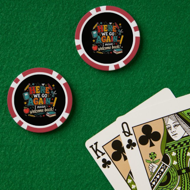 Jetons De Poker Et voilà, retour à l'école (Table de poker (double))