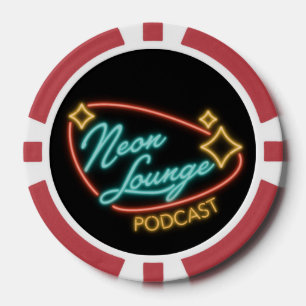 Jetons De Poker Étui pour téléphone avec logo Neon Lounge