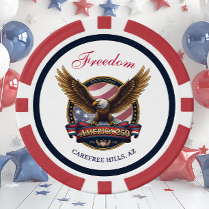 Jetons De Poker Événement du 250e anniversaire des États-Unis