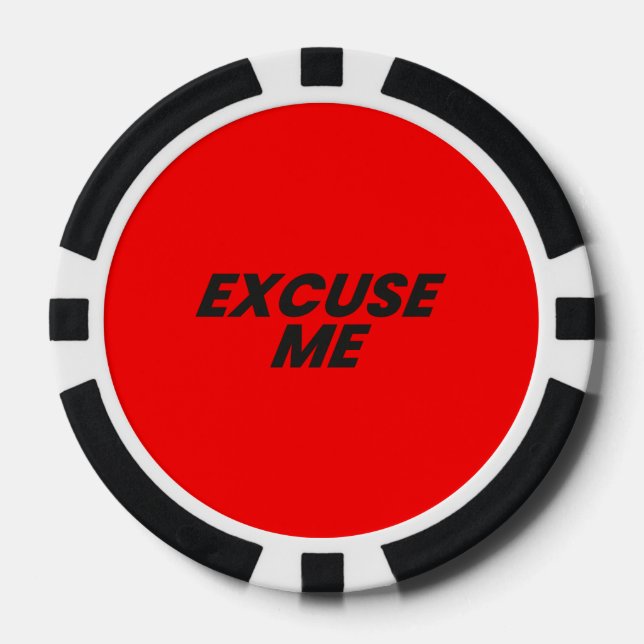 JETONS DE POKER EXCUSE-MOI POKER CHIP (Recto)
