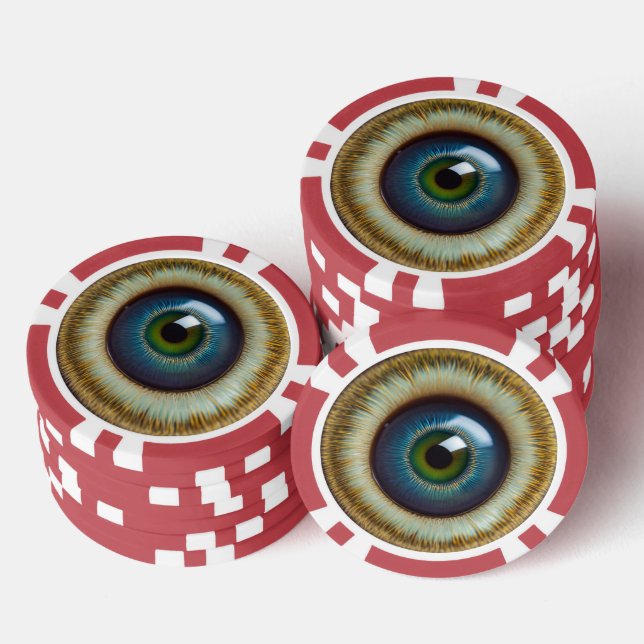 Jetons De Poker Eyeball étoile (Empiler)