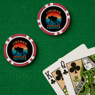 Jetons De Poker Fabricant de crêpes Lineman - Football américain