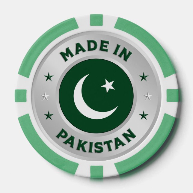 Jetons De Poker Fabriqué Au Pakistan (Recto)