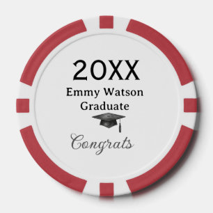 Jetons De Poker félicitations pour la remise des diplômes en lettr