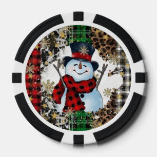 Jetons De Poker Festin Happy Snowman Poker Chips - Holiday Casino