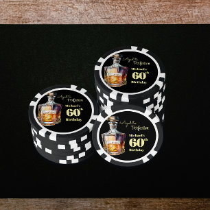 Jetons De Poker Fêté avec perfection - Whiskey d'anniversaire 60 a