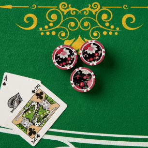 Jetons De Poker Fête d'anniversaire Japon fleur de cerisier coloré
