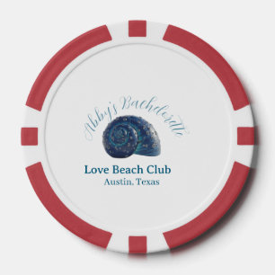 Jetons De Poker fête de fiançailles club de plage nom coquillage m