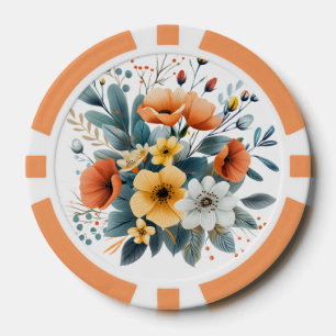 Jetons De Poker Fête des Mères Fleurs Boho Clipart-61983