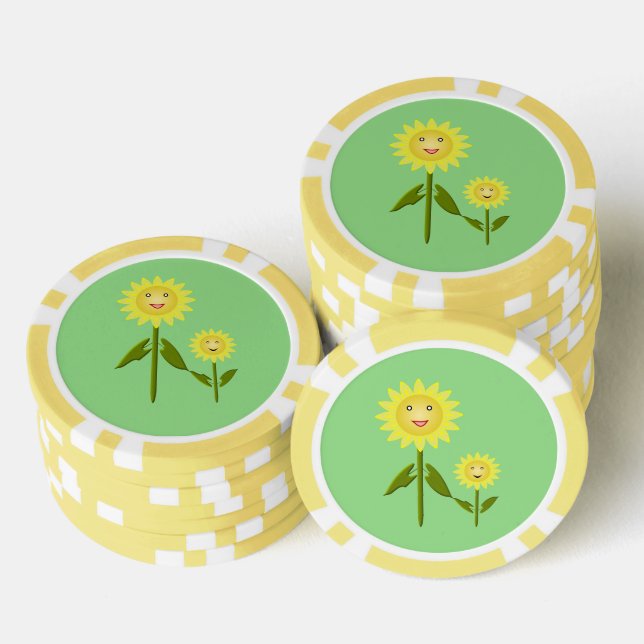 Jetons De Poker Fête des Mères Tournesols (Empiler)