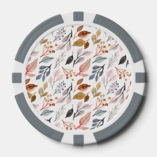 Jetons De Poker feuille d'arbre