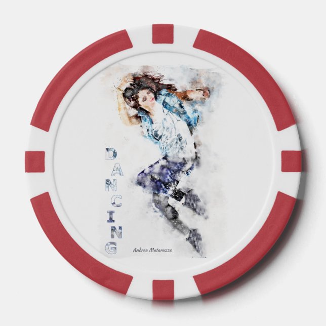 Jetons De Poker Fille dansante 2 (Recto)