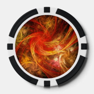 Jetons De Poker Firestorm Art Abstrait