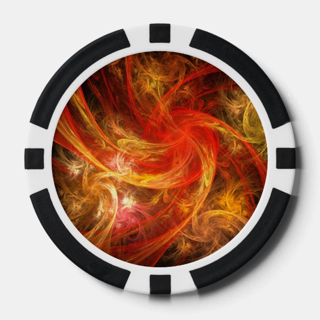 Jetons De Poker Firestorm Nova Art Abstrait (Recto)